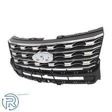 For Ford Explorer 2016 2017 Silver Coated Black Front Bumper Upper Grille Grill For Ford Explorer 2016 2017 Silver Coated Black Front Bumper Upper Grille Grill