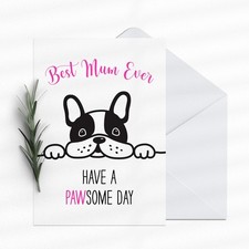 Mothers Day Card Gift from the Dog Best Dog Mummy Mother's Card Dog Mum