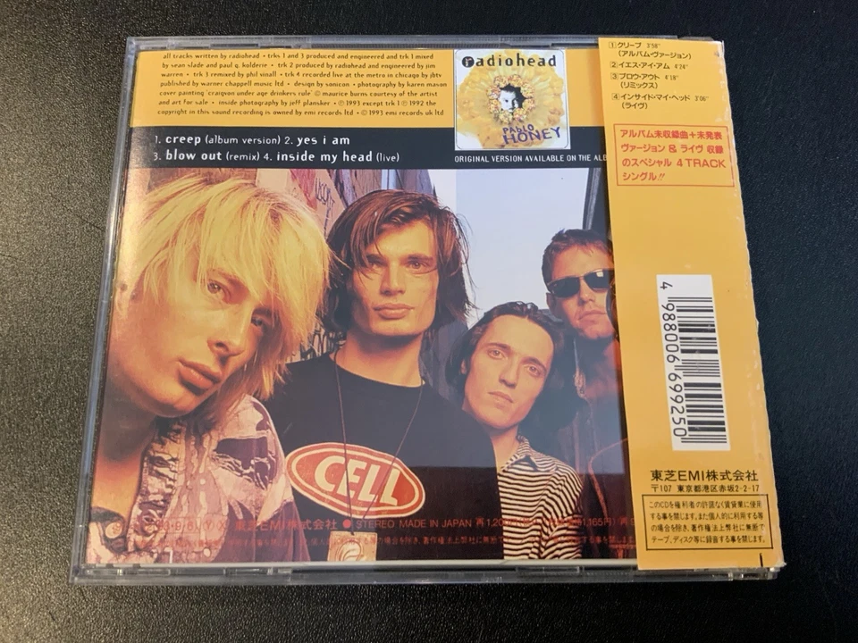 RADIOHEAD Creep JAPAN 5" MAXI CD TOCP-8129 w/ OBI + PS 1994 issue Thom Yorke Foto 2 de 4