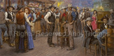 Look Who's Here; Hollywood; Movie Stars; Andy Thomas; Canvas Open Ed; 9 x 18