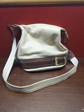Borsa a secchiello Caterina in pelle marrone e marrone con ferramenta in ottone Made in Italy