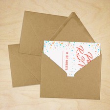 Pack of 100 A2 kraft paper bag envelopes with pointed flap