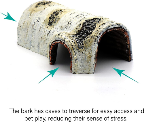 Reptile Hides and Caves Birch Tree Bark Trunk Habitats Decor Aquarium Decoration - Picture 8 of 12