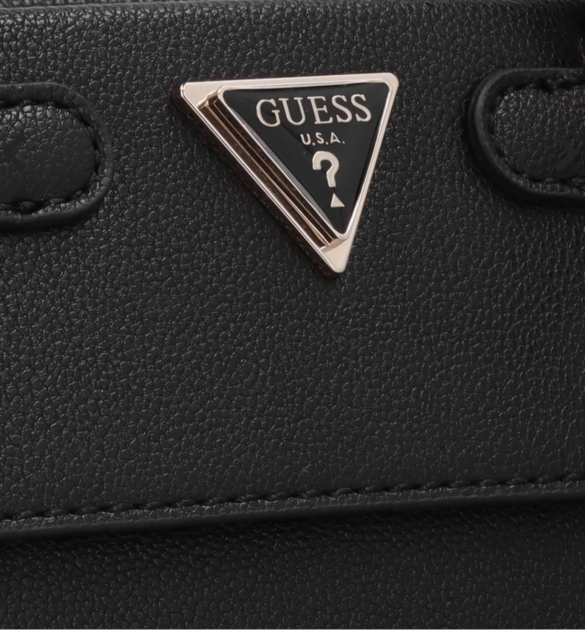 Guess Eco Ali Luxury Structured Satchel Hand Womens Bag In Black image 4