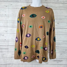 Jungmaven Mens Wild Eyes Shirt Sz Large Hemp Organic Cotton Blend Long Sleeve