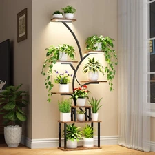 C3 Plant Stand Indoor with Grow Lights, 8 Tiered 62.2" Tall Plant Stand, Corn...