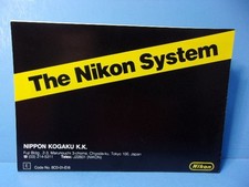 The Nikon System Original Guide Manual Poster Japan