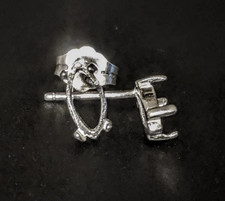 8x4 mm Marquise Cabochon 4 Prong Earrings Setting Sterling Silver