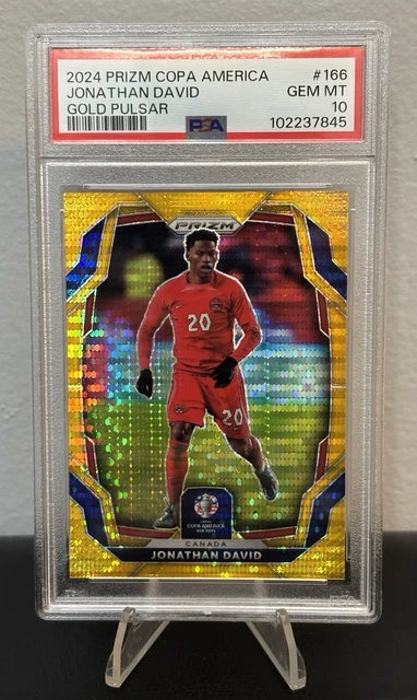 2024 Prizm Copa America Jonathan David GOLD Pulsar /10 💎POP 1 PSA 10💎