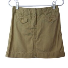J. Crew Vintage Y2K Women's Cargo Utility Mini Skirt Size 0 Cotton Flap Pockets