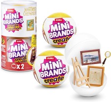 Mini Brands Create Mini Masterpieces Series 1, Capsule 2 Pack by ZURU, Real M...