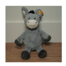 Steiff Gray Donkey Plush Stuffed Animal with Knopf Im Ohr Tag Pull Ring