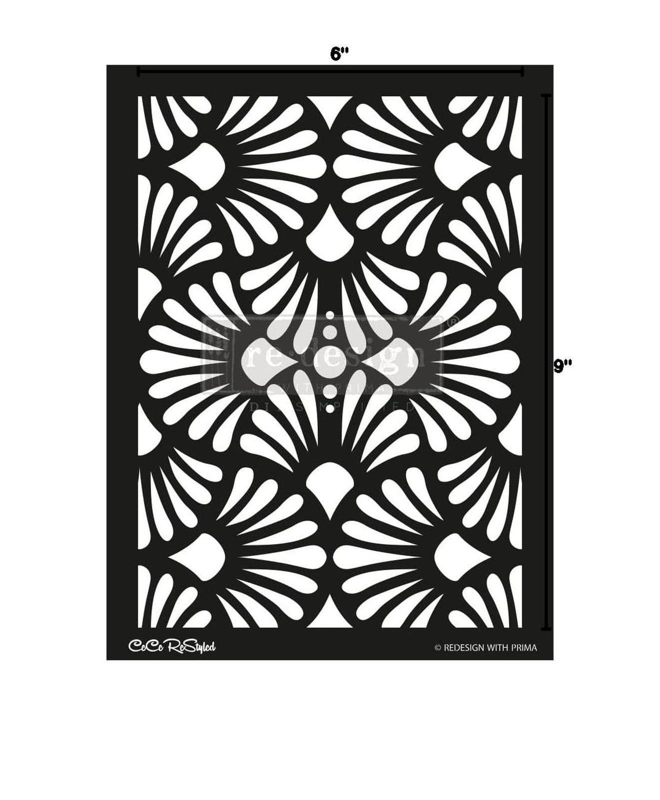 Redesign with Prima Redesign Stencil Cece Modern Deco Sheet Size 18"x25",Desi...