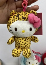 NEW  Hello Kitty Soft Flocked Bag Charm Plush Keychain, F/S