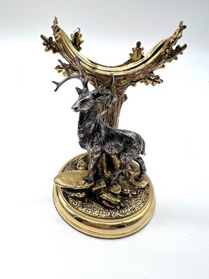 Taschenuhrhalter Taschenuhr Franklin Mint - Hirsch - Rick Fields - Display Stand
