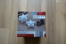Casa Deco Teelichthalter Sternform Neu OVP Weiß Gold Set 2 Stück