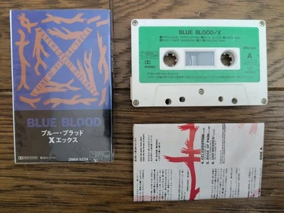 X JAPAN Blue Blood 1989 Japan Cassette Tape 28KH 5224 Toshi Yoshiki Hide - Image 1 of 4