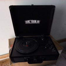 Victrola Bluetooth Turntable 3-Speed Black Headphone Jack Record Player