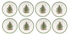 Spode Christmas Tree  set of 8 x 10.5" dinner plates -----7001-----