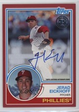 2018 Topps 1983 Topps Design Red /25 Jerad Eickhoff #83A-JE Auto r9d