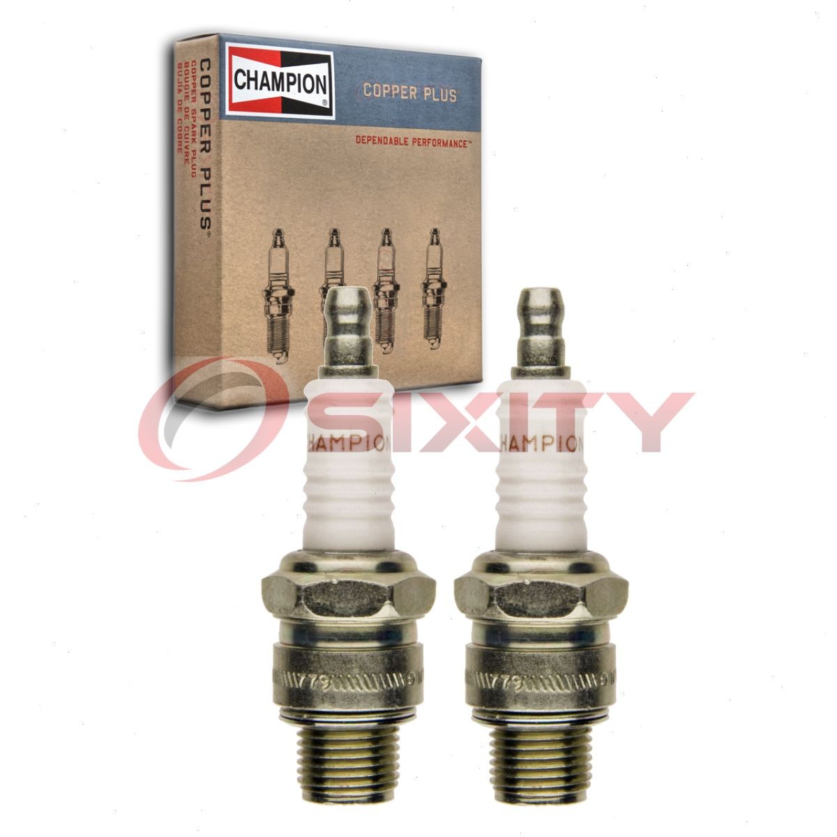 2 pc Champion Copper Plus 876M Spark Plugs for QL16V 5526 Ignition Wire gm