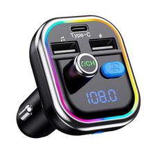 LAIMICAERIN Bluetooth Adapter for Car,FM Transmitter s:11.2x7.5x5.5cm, BLACK