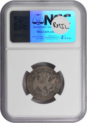 1890 Liberty Seated Silver Quarter AU55 NGC - Picture 2 of 2