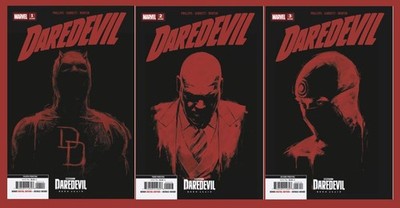 TELEVISION VARIANT SET DAREDEVIL #1 2 3 ~ 4th 3rd 2nd print MARVEL NM 7/29/26  