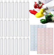 24 Pcs Empty Aluminum Paint Tubes 20 ml Paint Tubes for Making Paint and Store R