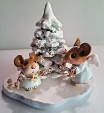 Wee Forest Folk STARLIGHTERS M-343 Retired CHRISTMAS ANGELS TREE STAR GARLAND