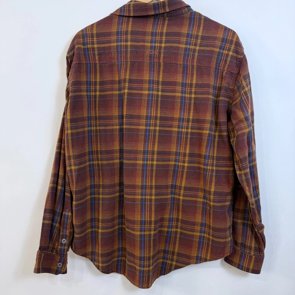 Kuhl Fugitive Flannel Long Sleeve Button Up Shirt Mens XL Reddish Brown Outdoors - Image 2 of 4