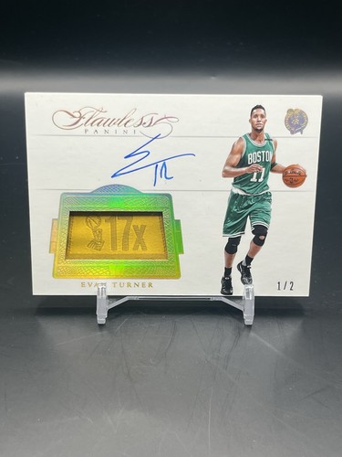 2015/16 Panini Flawless EVAN TURNER Championship Tag 17 Auto 1/2 Boston Celtics