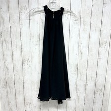 ASTR The Label Dress Women Size XS Mini Haltered Neck Sleeveless Black Flat Lay