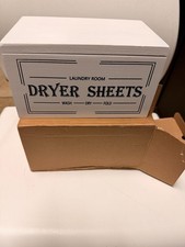 Dryer Sheet Holder with Hinged Decor Fabric Softener Dispenser Space Saving