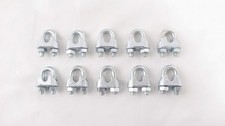 HIGOOD Wire Rope Clamp 5/16 inch 10 Pack Zinc Plated - 5/16", Silver 