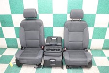 16 Sierra Black Cloth Split Bench Power Manual Seats Console Jumpseat Assembly