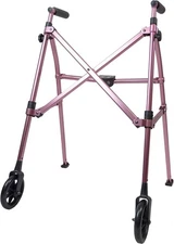 Able Life Stander Space Saver Walker, Folding Rolling Mobility*Color Regal Rose*