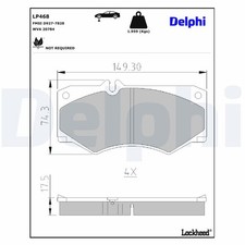 DELPHI Bremsbelagsatz Scheibenbremse LP468 für T1 VW MODELL MERCEDES W460 W463 1 DELPHI Bremsbelagsatz Scheibenbremse LP468 für T1 VW MODELL MERCEDES W460 W463 1