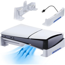Horizontal Stand for PS5 Slim Pro with 4-Port USB Hub