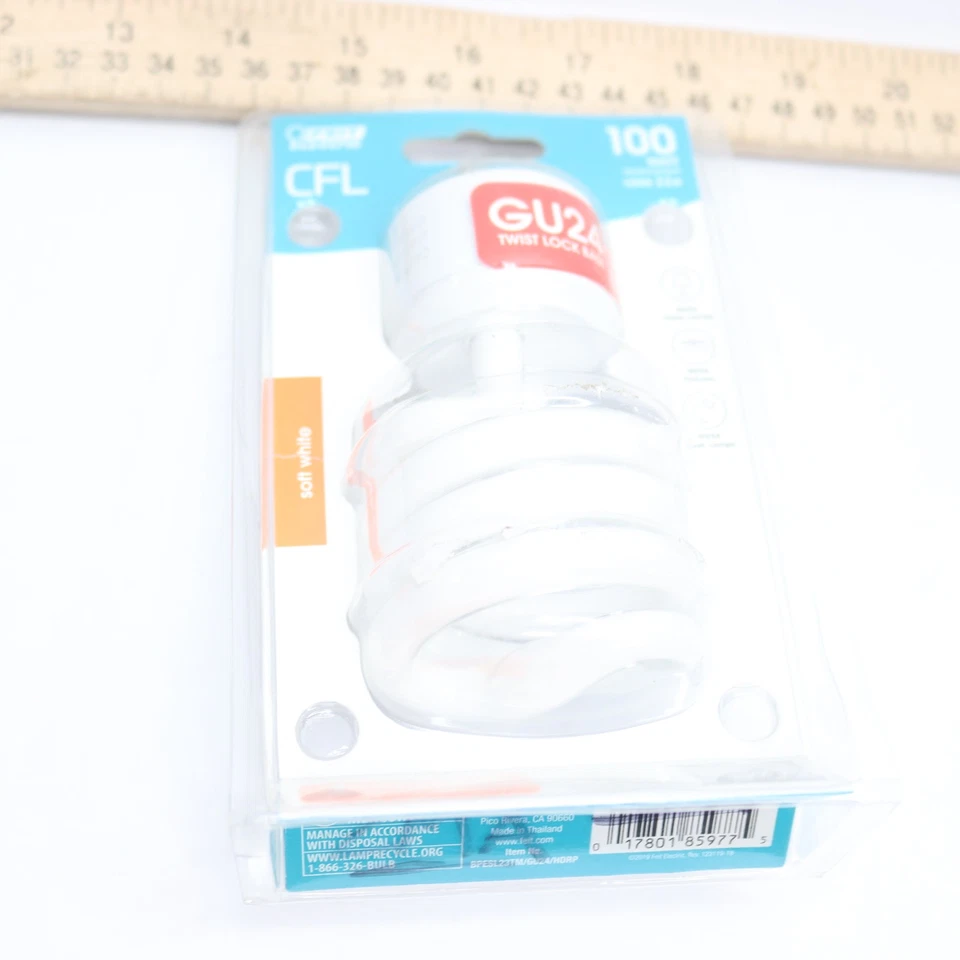 Feit Electric CFL Light Bulb Non-Dimmable T3 Spiral GU24 100W Eqv - Image 4 of 4