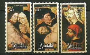 AITUTAKI 121=23 MNH EASTER 76, PAINTING, FLEMISH SCHOOL 16TH CENTURY