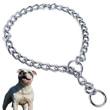 1-Pack Slip Link Training Dog Collar, Metal Dog Chain Collars, Heavy Duty Pup...