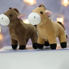 Cute Plush Horse Keyring Keychain Pendant Purse Handbag Car Bag Key Chain Ring