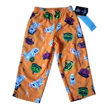 2T Hyde And Eek Ghost Pumpkin Halloween Orange Fleece Pajama Pants Family Sleep