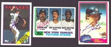 FRED STANLEY STEVE BALBONI RC STEVE TROUT AUTOGRAPH SIGNED AUTO YANKEES LOT 3