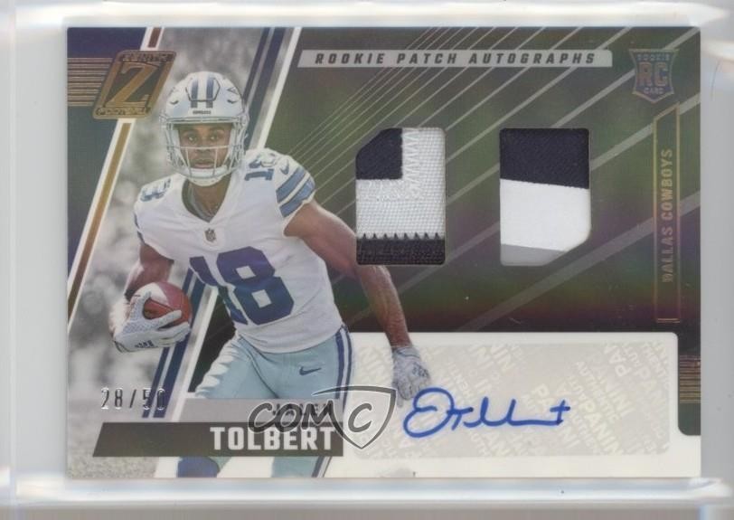 2022 Panini Zenith Copper 28/50 Jalen Tolbert #231 RPA Rookie Patch Auto RC
