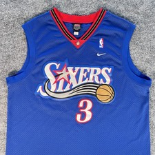 VTG Nike Allen Iverson #3 Philadelphia 76ers Sixers Swingman Jersey Men XL NBA