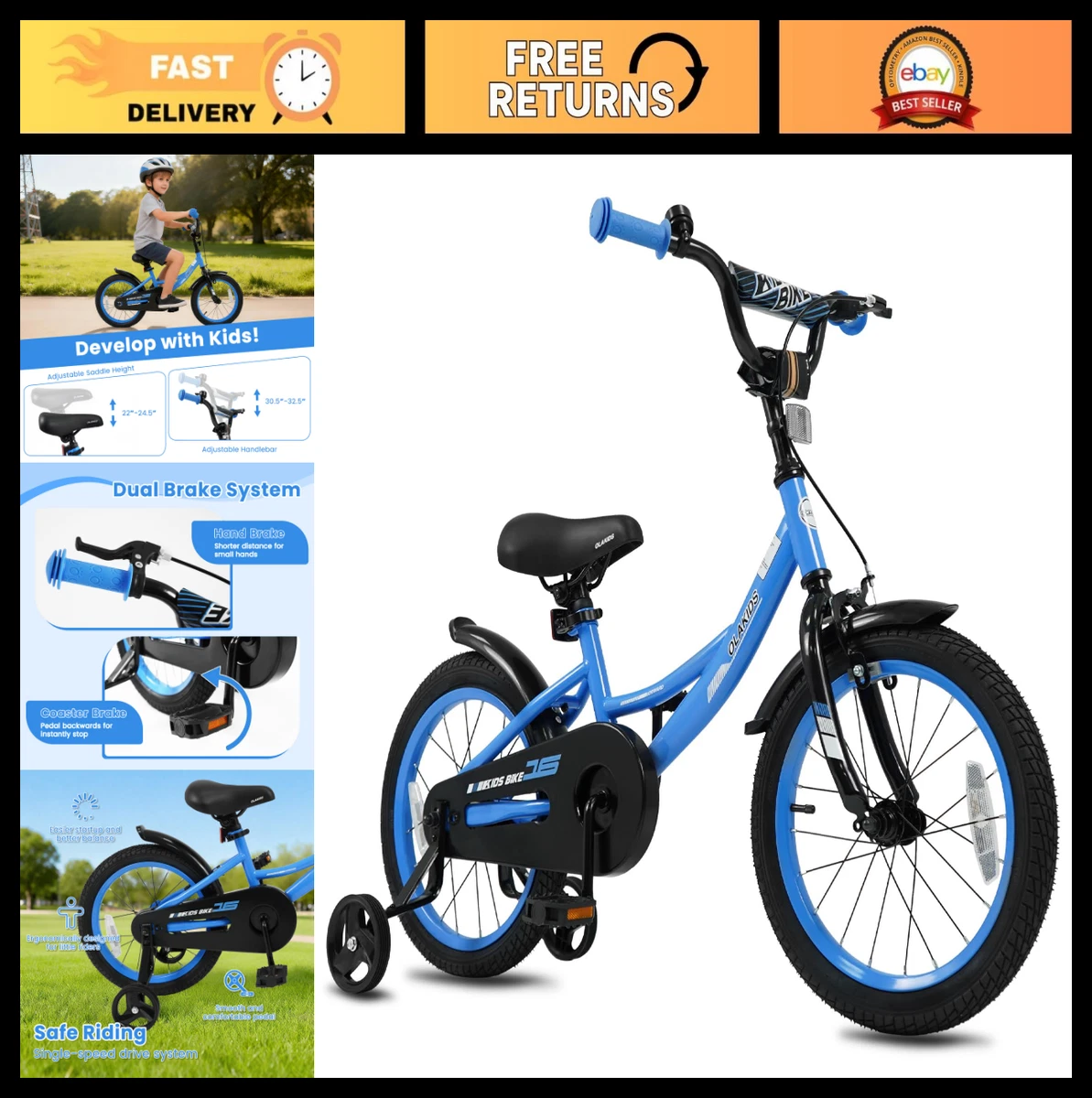 BMX Bike Blue 18 in Wheel Bikes for sale | eBay