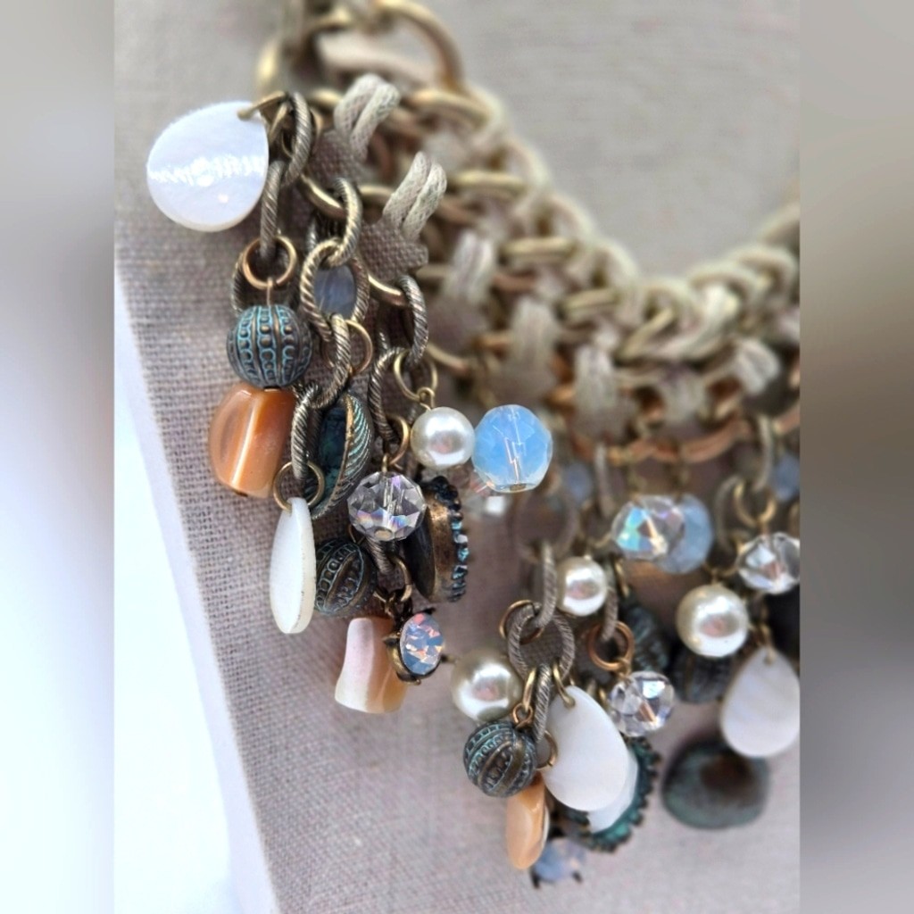 GIVENCHY Vintage Nautical Statement Necklace Auro… - image 5