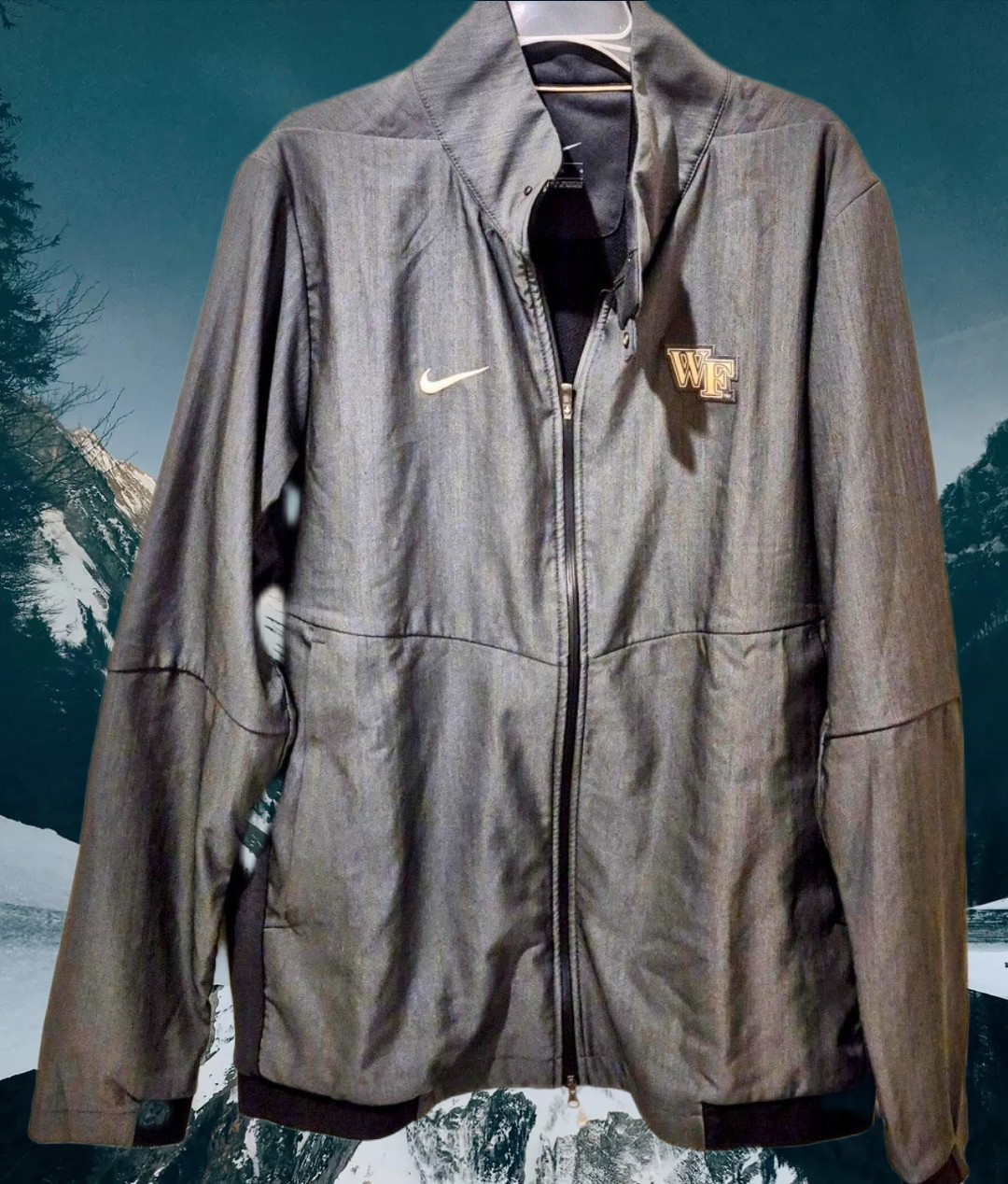 SACAI X NIKE Nike Wake Forest Demon Deacons Giacca Uomo Large Grigio Full Zip NCAA Team Gear